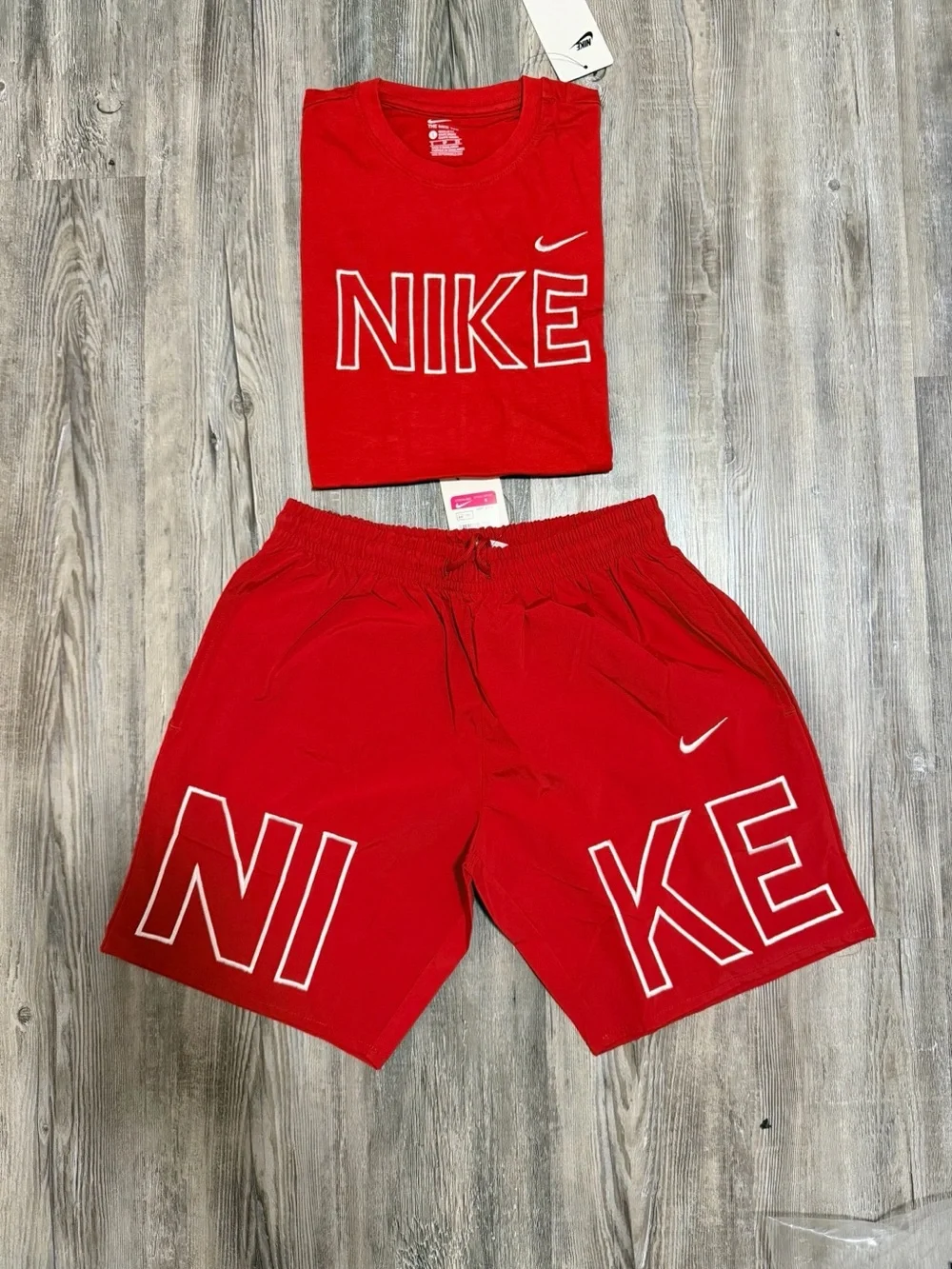 Nike Bright  Graphic Logo Tee and Shorts Set